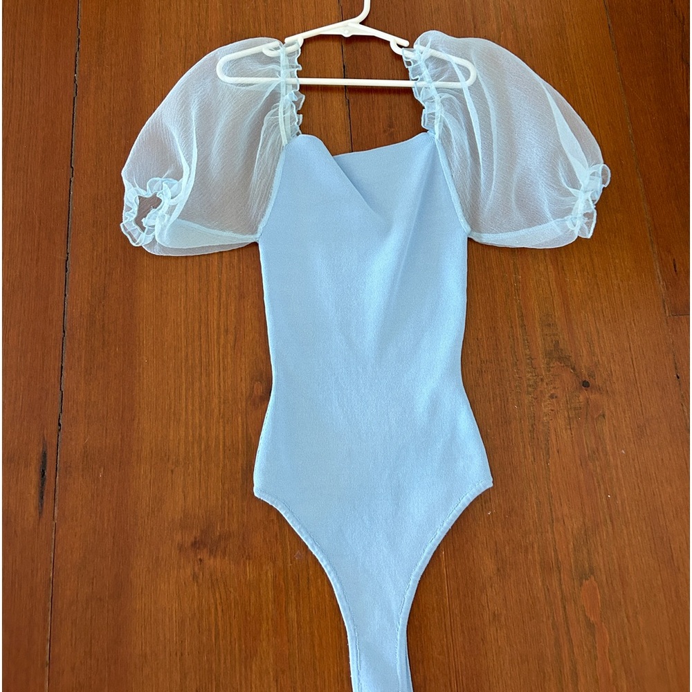 SMALL LIGHT BLUE BODYSUIT CUTE